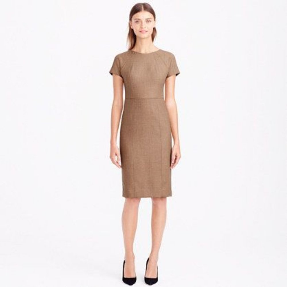 J.Crew dolman dress in double-serge wool
